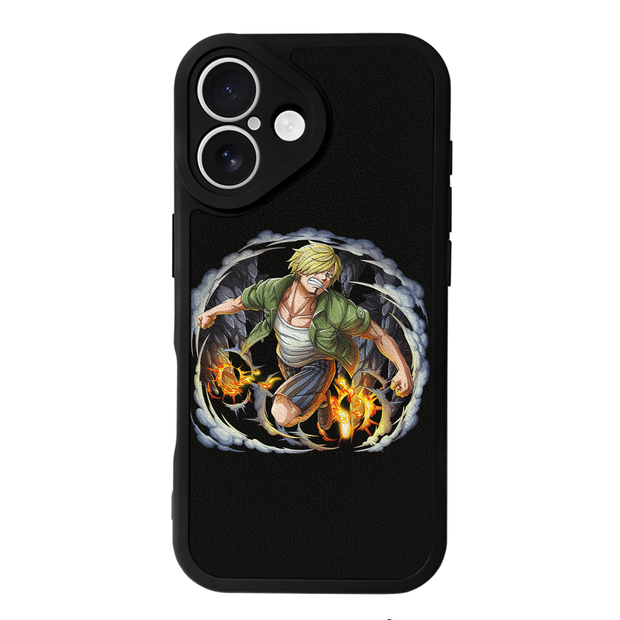 （画像用） ワンピース サンジ ONE PIECE Sanji 【iPhone 16シリーズ対応】シリコンスマホケース（レザー調） 材質：シリコン